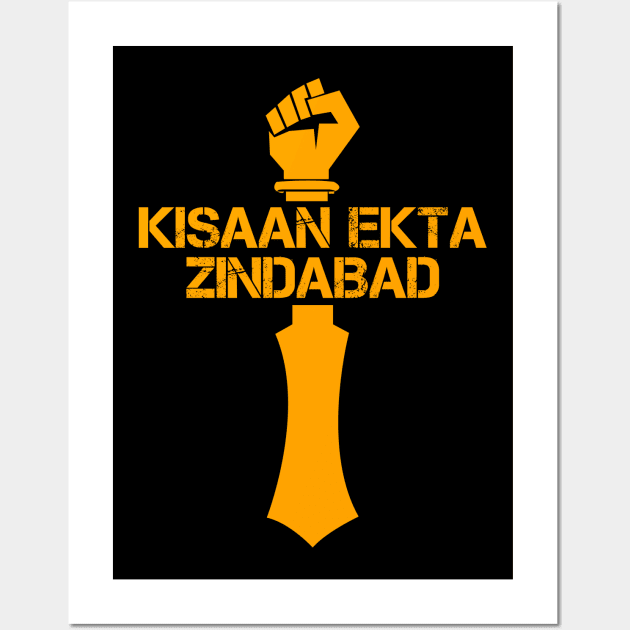 Kisaan Majdoor Ekta Zindabad I Wall Art by inkstyl